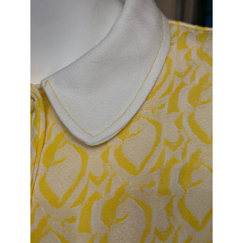 Vintage Dress Size Unspecified Yellow and White - Picture 3 of 5